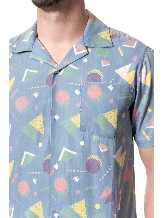 Wrangler Wrangler Camicia SS RESORT SHIRT Blu Regular Fit