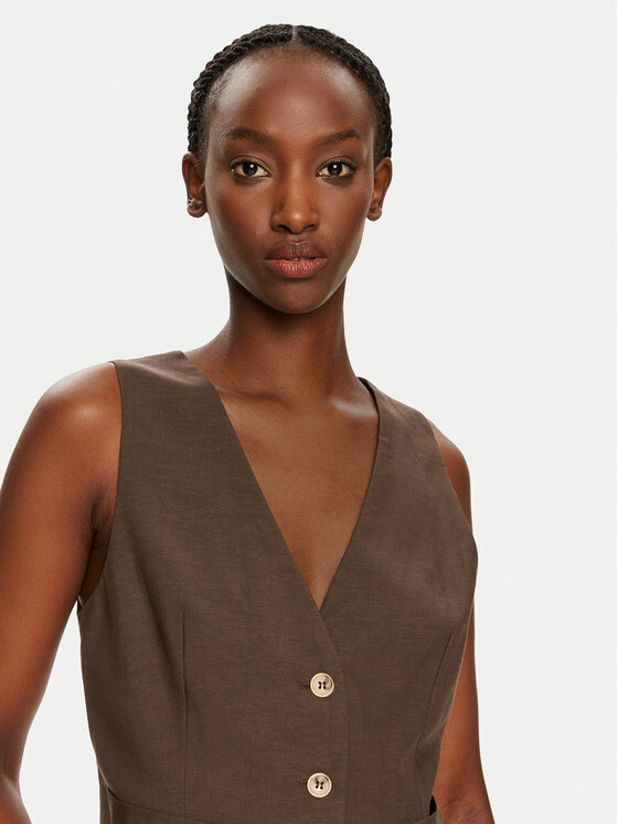 ViCOLO ViCOLO Telovnik Giacca TB1569 Rjava Regular Fit