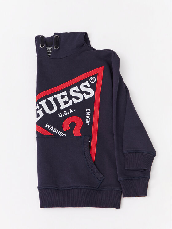 Guess Guess Pulóver L2YQ07 KAD70 Sötétkék Oversize