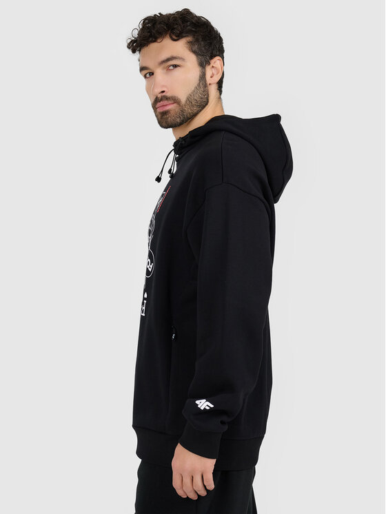 4F 4F Bluza FOB Czarny Loose Fit