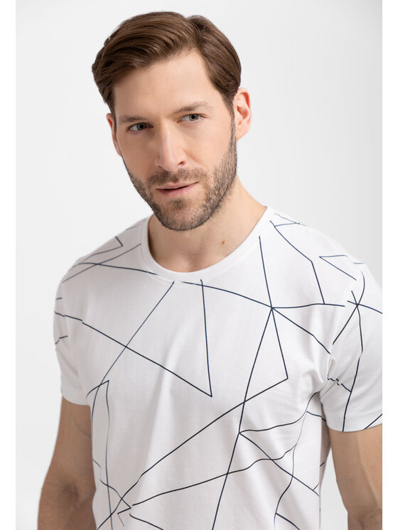 Volcano Volcano T-Shirt T-CAUSE Biały Regular Fit