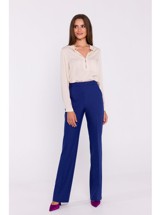 Stylove Stylove Bavlnené nohavice S371 Modrá Ladies Fit