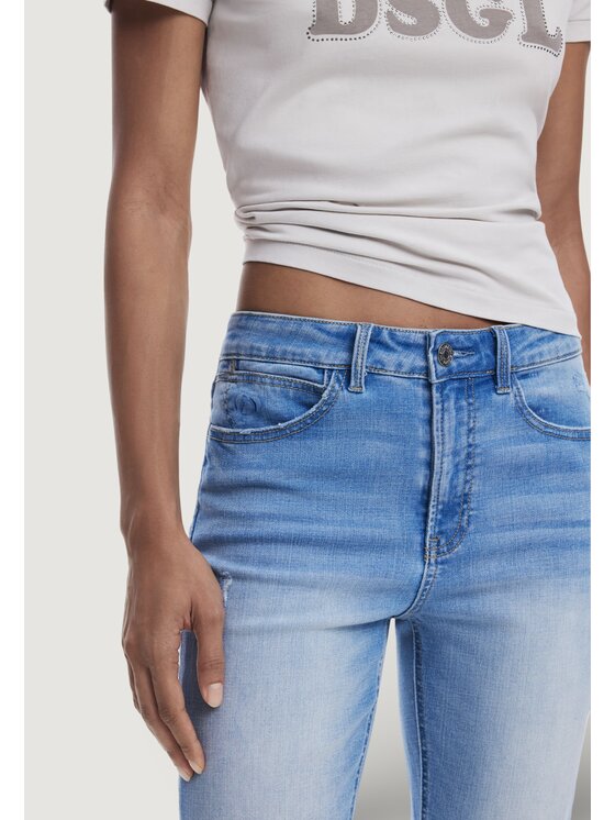 Desigual Desigual Τζιν DENIM_LEYSTER Μπλε Casual Fit