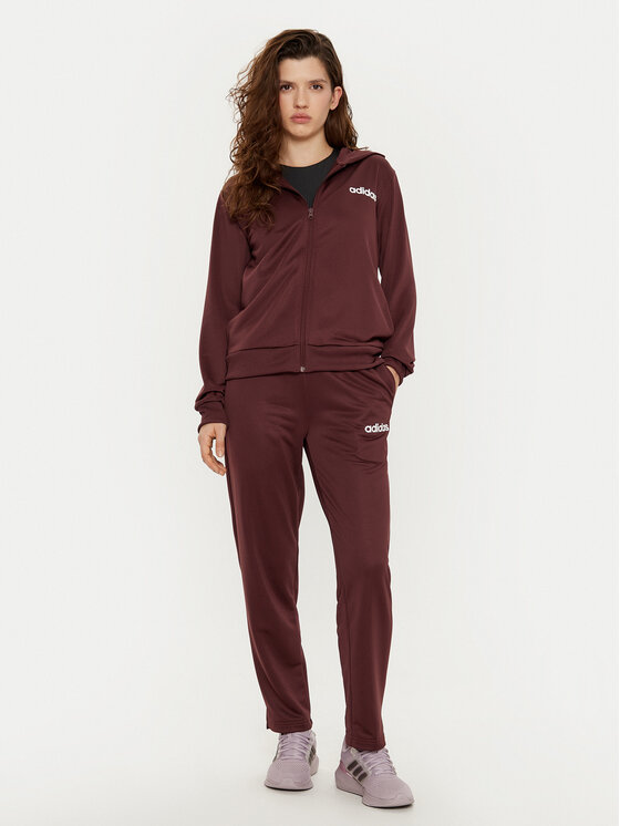 adidas Tuta Essentials Linear JD2698 Bordeaux Slim Fit Modivo