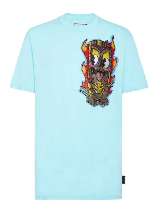 PHILIPP PLEIN PHILIPP PLEIN Tričko 1143 Modrá Regular Fit
