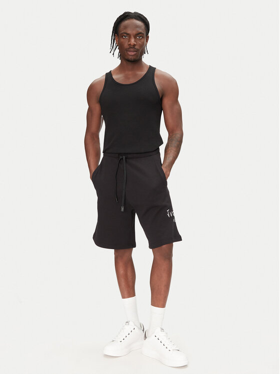 Just Cavalli Just Cavalli Szorty sportowe 78OADT07 Czarny Regular Fit
