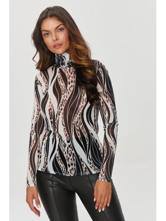 Makadamia Makadamia Bluzka M862 Biały Classic Fit