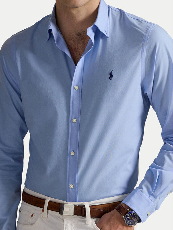 Polo Ralph Lauren Polo Ralph Lauren Srajca 710929348009 Svetlo modra Slim Fit