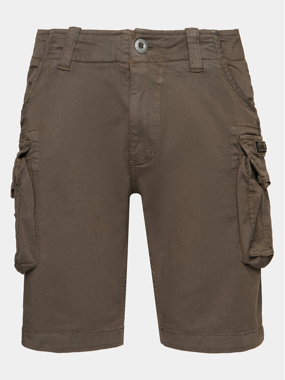 Alpha Industries Pantalon scurți din material Crew 176203 Gri Slim Fit