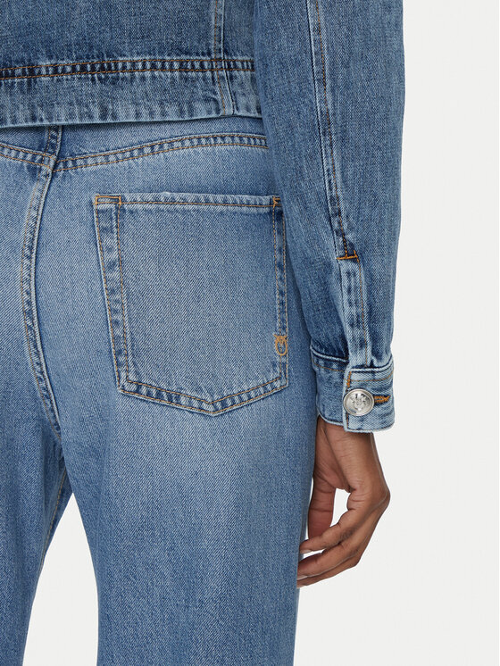 PINKO PINKO Farmer kabát 104980 A2DW Sötétkék Regular Fit