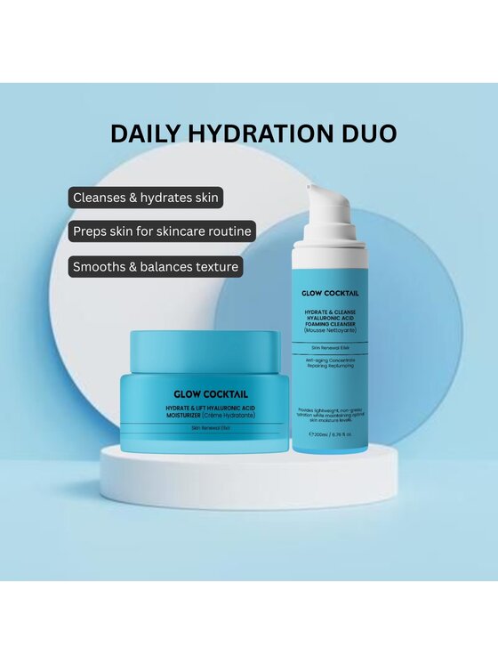 Glow Cocktail Glow Cocktail Krem Hydrate & Lift + Pianka Hydrate & Cleanse Zestaw do pielęgnacji skóry