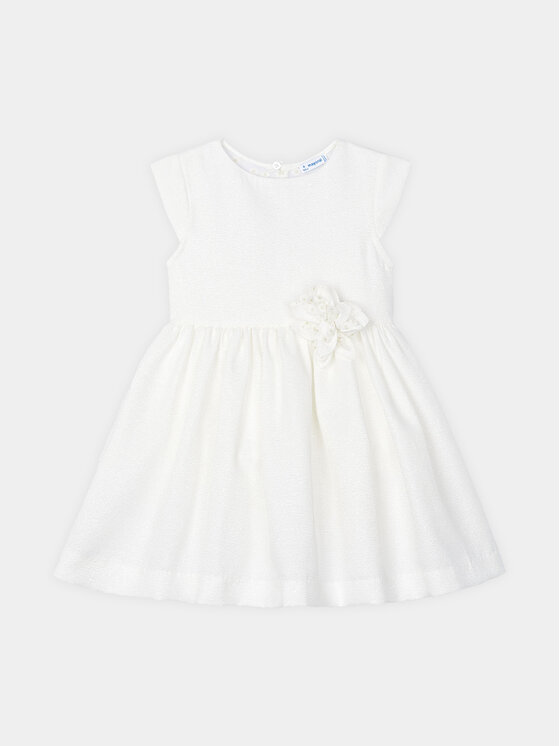 Mayoral Mayoral Elegantes Kleid 3913 Weiß Regular Fit