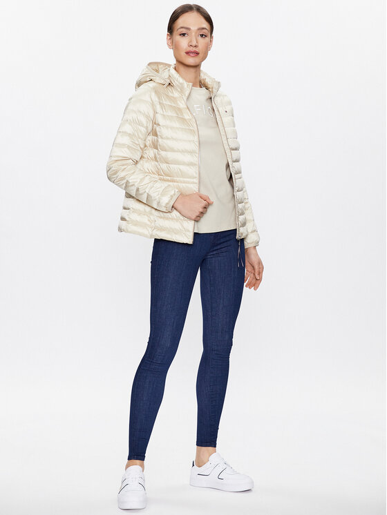 Tommy Hilfiger Tommy Hilfiger Daunenjacke Feminne WW0WW37264 Beige Regular Fit