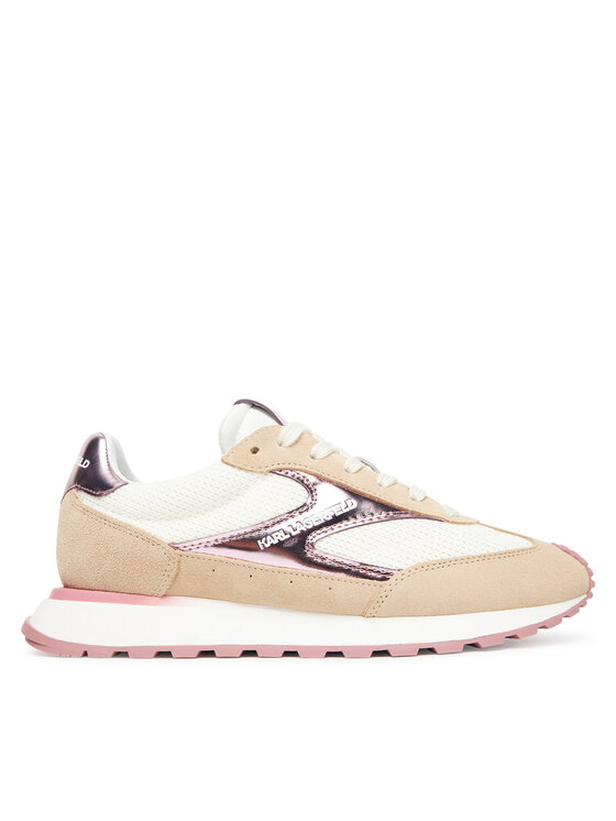 KARL LAGERFELD KARL LAGERFELD Sneakersy Kairo Lo Lace Mix II KL61124E 4TP Beżowy