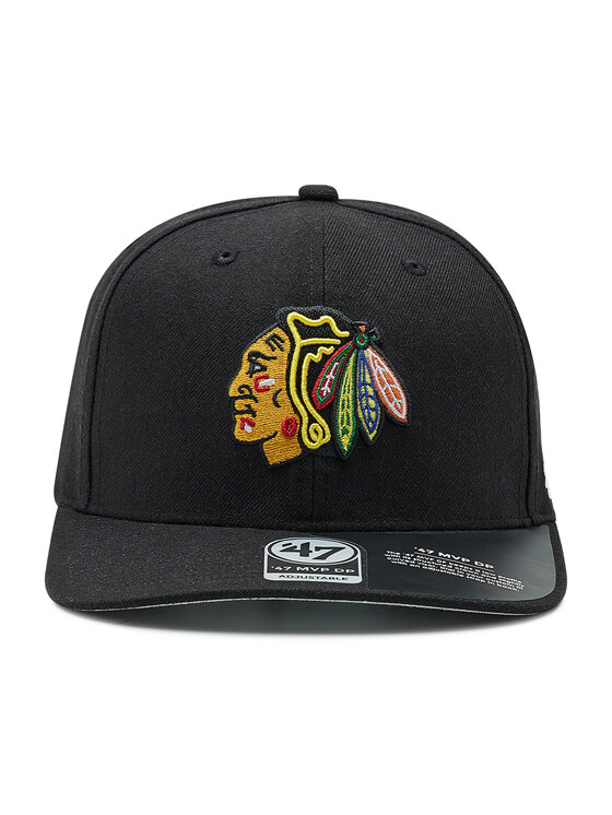 47 Brand 47 Brand Καπέλο Jockey Nhl Chicago Blackhawks H-CLZOE04WBP-BKB Μαύρο