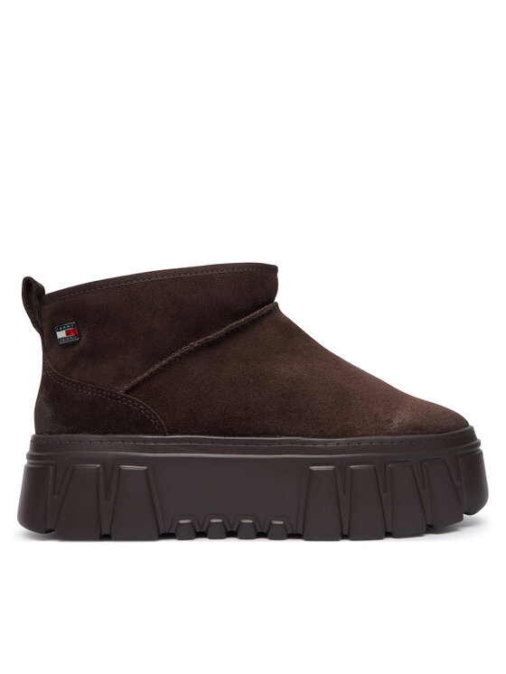 Tommy Jeans Tommy Jeans Śniegowce Tjw Suede Platform Boots Wl EN0EN03158 Brązowy