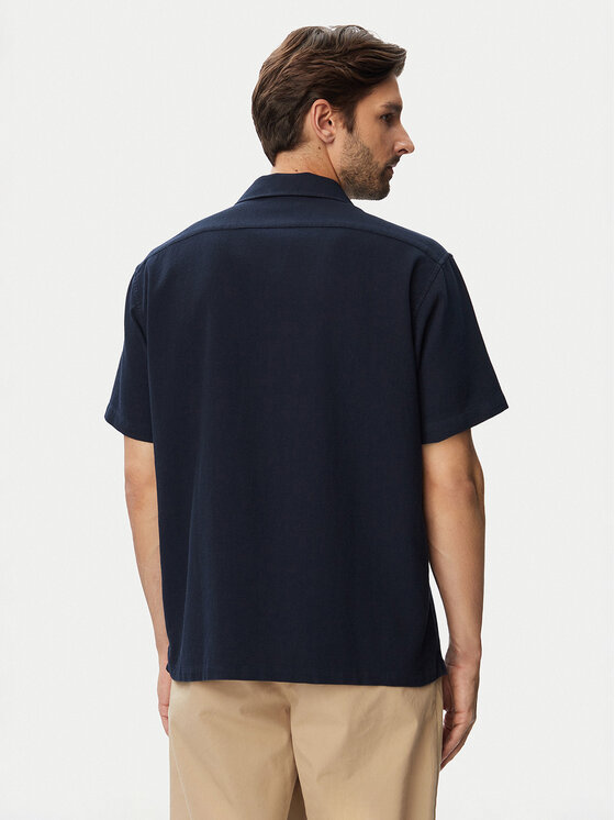 Jack & Jones Jack & Jones Cămașă Global Waffle Resort 12295551 Bleumarin Relaxed Fit