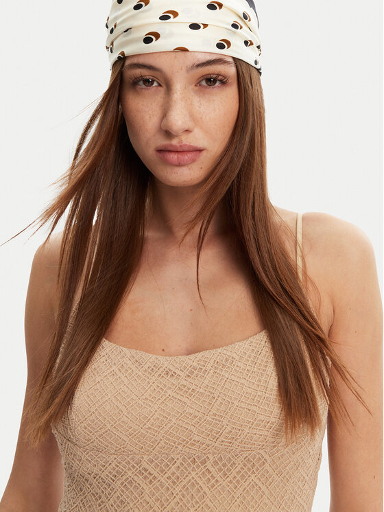 BARDOT BARDOT Kokteilinė suknelė 57998DB7 Smėlio Regular Fit