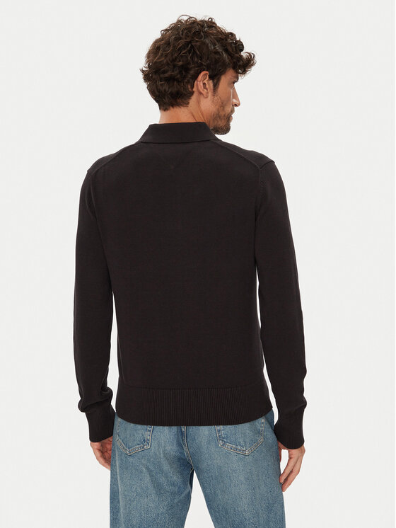 Tommy Jeans Tommy Jeans Sweter Essential DM0DM20304 Czarny Slim Fit