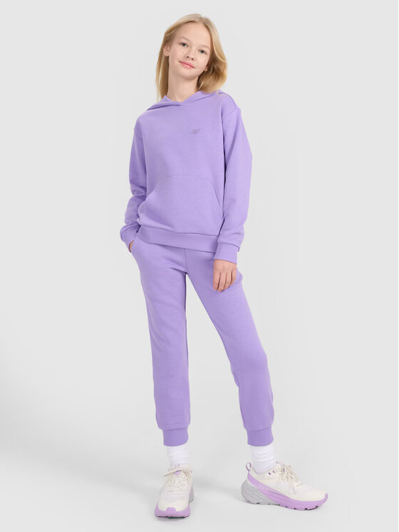 4F 4F Teplákové nohavice 4FJWSS25TTROF1099-51 Fialová Regular Fit