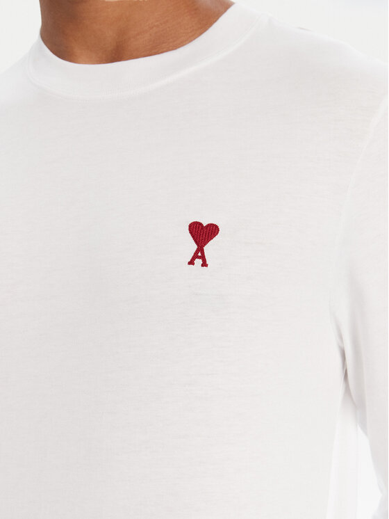 AMI PARIS AMI PARIS Longsleeve BFUTS235.724 Alb Regular Fit