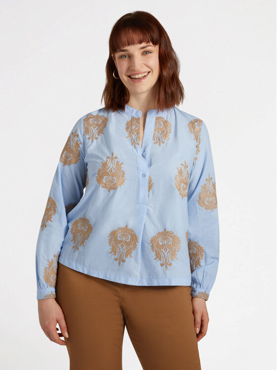 Fiorella Rubino Fiorella Rubino Blusa 2814T002328N0R4 Turchese A-Line Fit