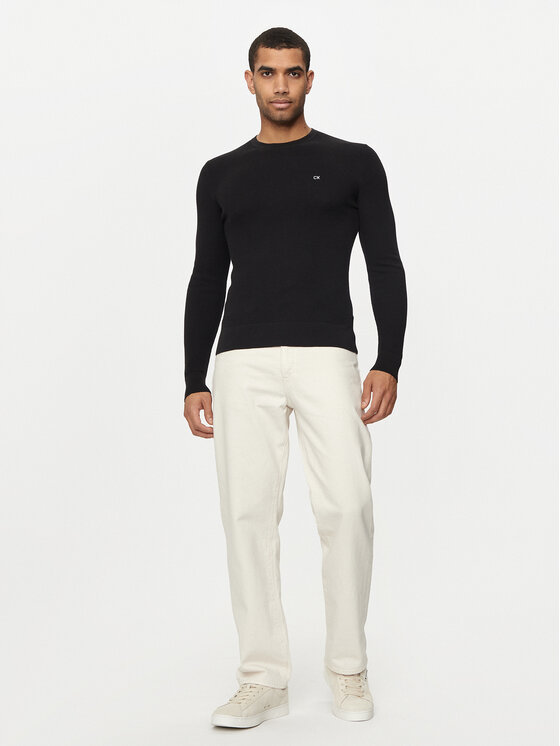 Calvin Klein Calvin Klein Sweter K10K113031 Czarny Regular Fit