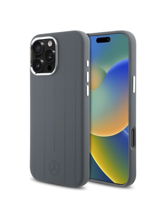 Etui na telefon Mercedes-Benz, Szare, Silicone Vertical Tonal Stripes