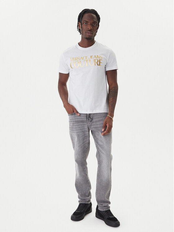 Versace Jeans Couture Versace Jeans Couture T-Shirt 79GAHT05 CJ00T Biały Regular Fit