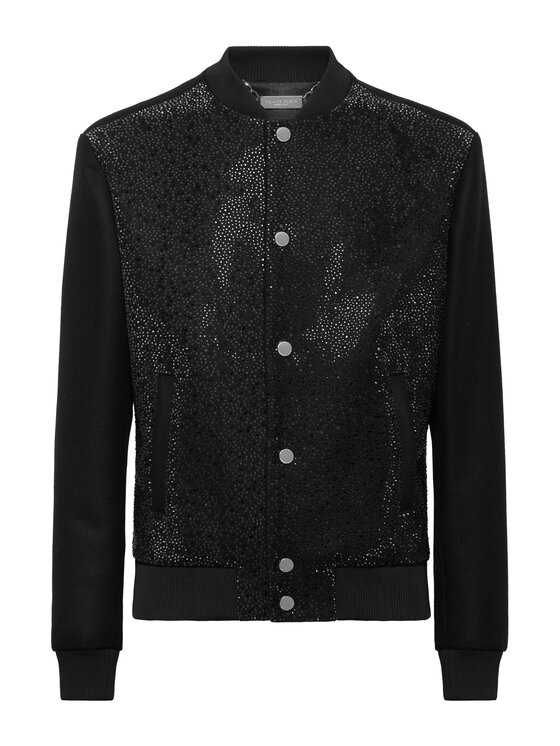 PHILIPP PLEIN PHILIPP PLEIN Kurtka bomber 24853 Czarny Regular Fit