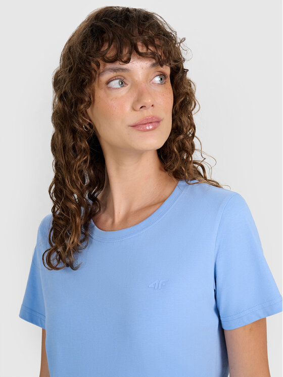4F 4F T-Shirt FWMM00TTSHF2356-32S Niebieski Regular Fit