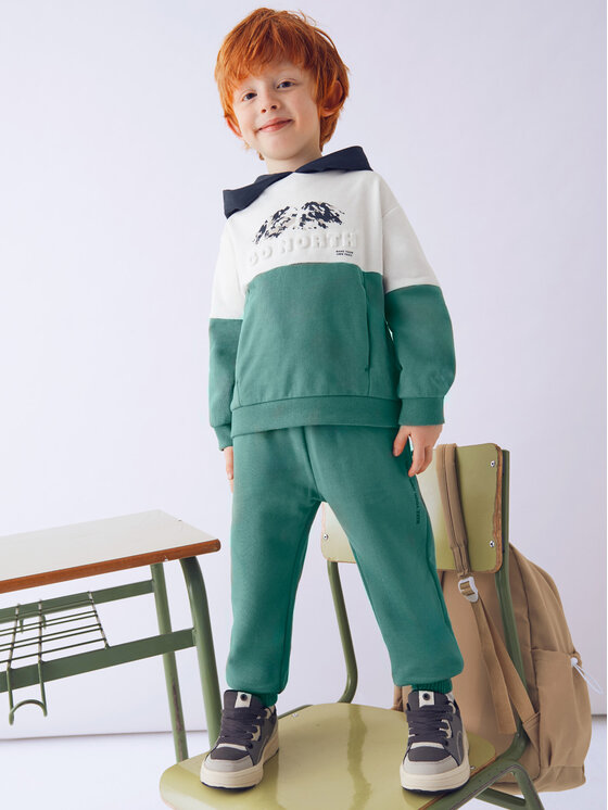 Mayoral Mayoral 2er-Set Jogginghosen und Sweatshirt 4804 Grün Regular Fit