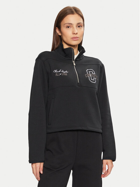 Converse Converse Sweatshirt Retro 10027566-A01 Schwarz Regular Fit