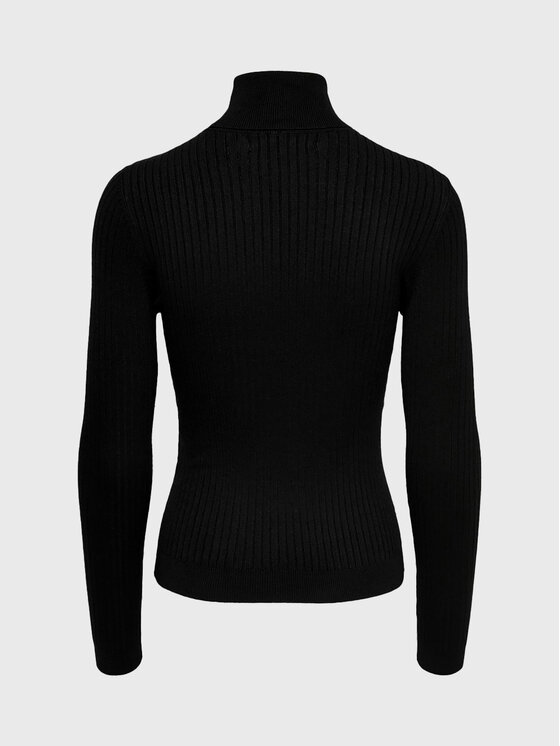 ONLY ONLY Golf Karol 15165075 Czarny Slim Fit