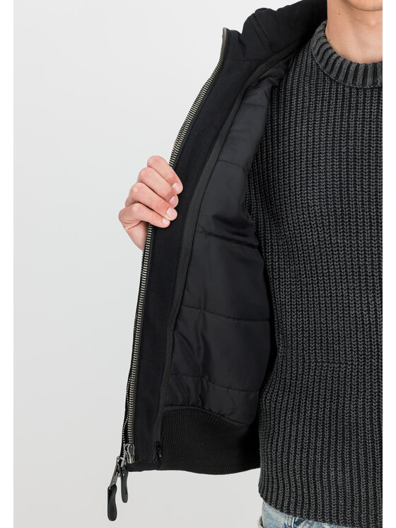 Alpha Industries Alpha Industries Kurtka bomber MA-1 D-Tec Sleeve Embroidery Bomber Jacket Czarny Slim Fit