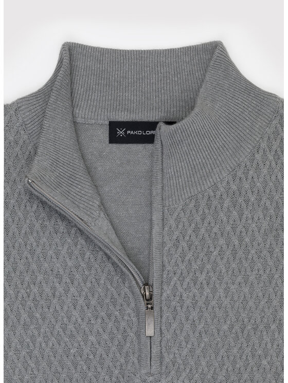 Pako Lorente Pako Lorente Sweter P23WN-2X-017 Szary Classic Fit