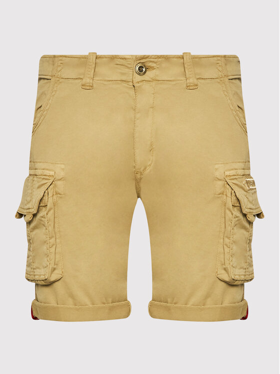 Alpha Industries Alpha Industries Bavlnené šortky Crew 176203 Béžová Regular Fit