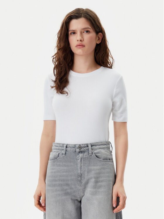 Gap Gap Tricou 679172-01 Alb Stretch Fit