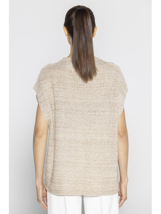 Deni Cler Milano Deni Cler Milano Sweter T-DC-S213-E2-40-13-1 Beżowy Regular Fit