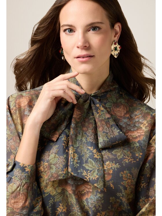 Oltre Oltre Blusa 2057J000828N0Z4 Blu Regular Fit