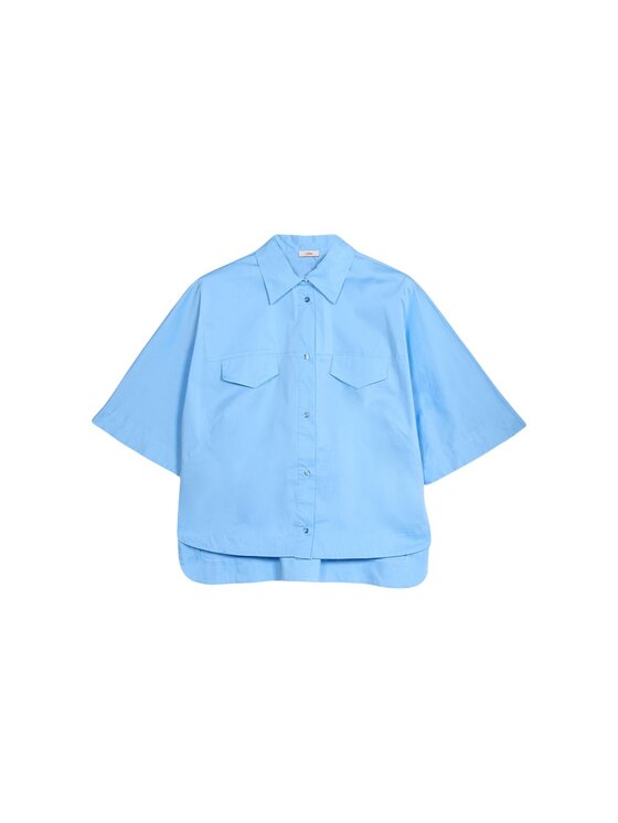 Oltre Oltre Camicia 5207J100764N004 Turchese Boxy Fit