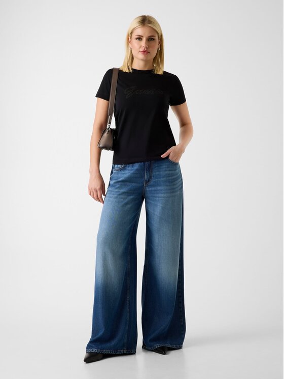 Guess Guess Majica W6GI08 K3023 Črna Regular Fit