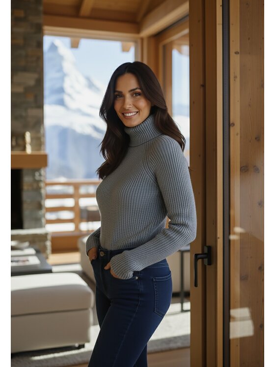 FIGL FIGL Πουλόβερ M1267 Γκρι Regular Fit