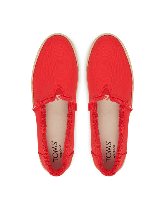 Toms Toms Еспадрильї Valencia Platform 10021919 Червоний