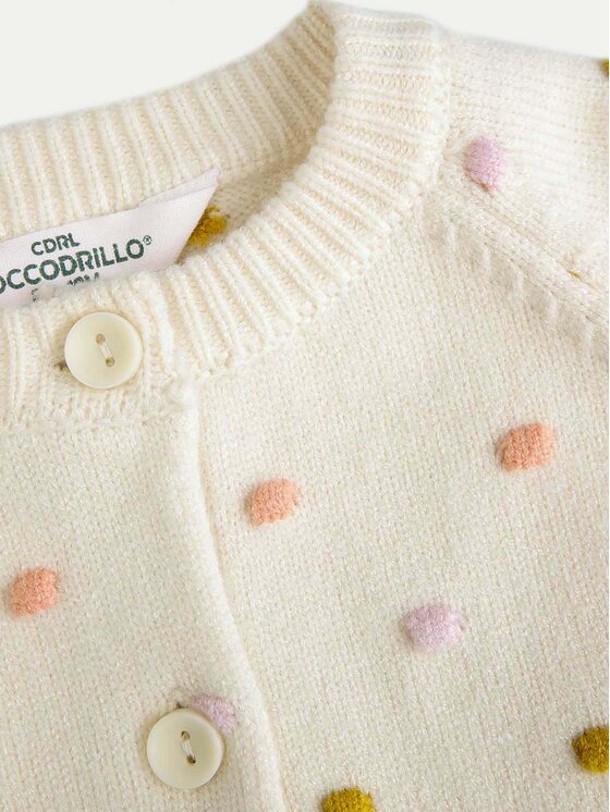 Coccodrillo Coccodrillo Kardigan ZC4172201PGN Bež Regular Fit