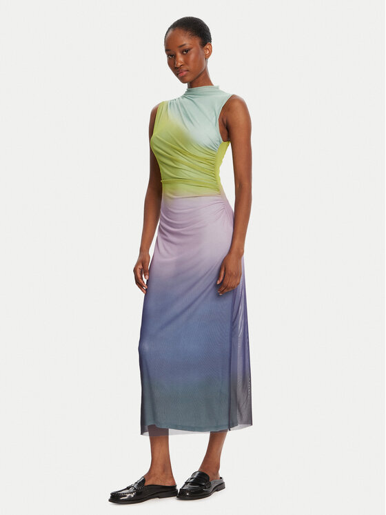 Desigual Desigual Cocktail obleka Lola 25WWVK18 Pisana Slim Fit