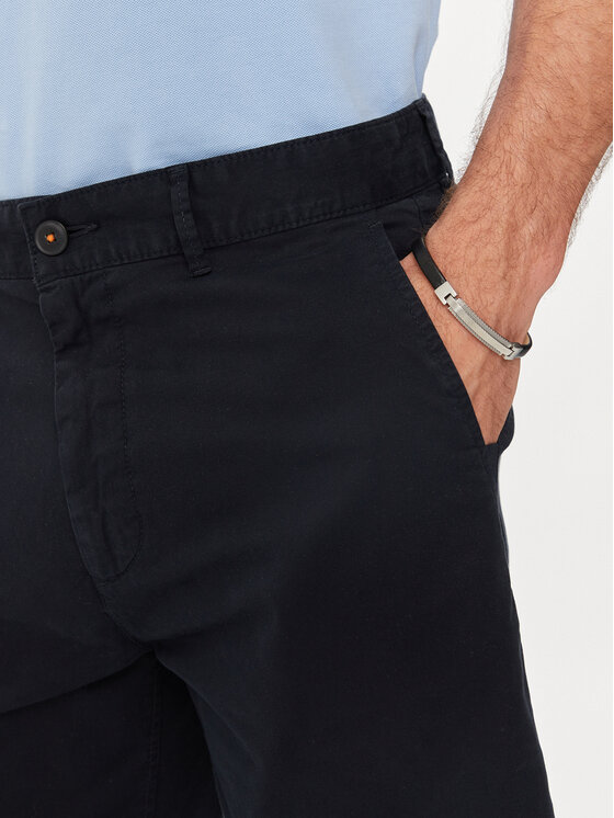BOSS Boss Kratke hlače iz tkanine Chino-Slim 50513026 Mornarsko modra Slim Fit
