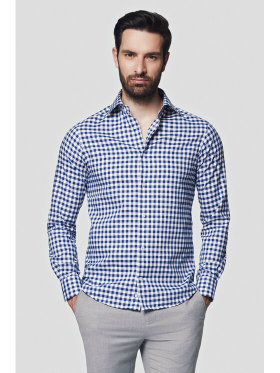 Lancerto Lancerto Koszula Rafaella KO051124000040 Granatowy Slim Fit