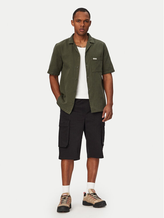 Hunter Hunter Cămașă W126-HRMST-1010-34X Kaki Regular Fit