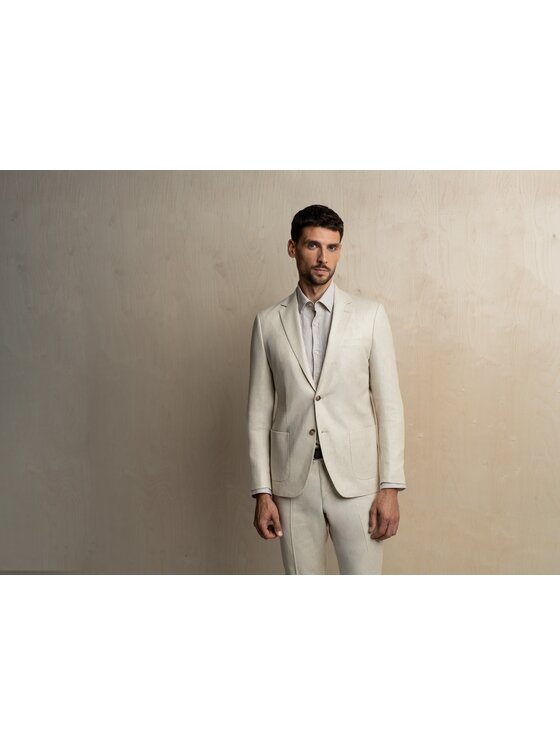 Borgio Borgio Marynarka lodrino Beżowy Slim Fit